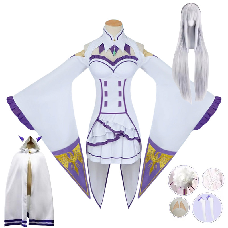Anime Cosplay Re Zero - 에밀리아 코스프레 다른 세계에서의 제로 생활
