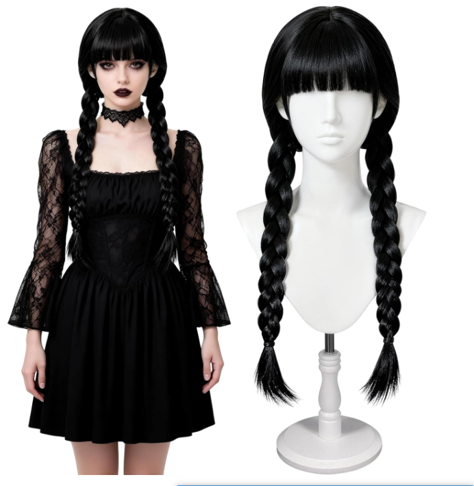 Anime Cosplay Long Black Hair - 긴 고딕 코스프레 가발 여성용 긴