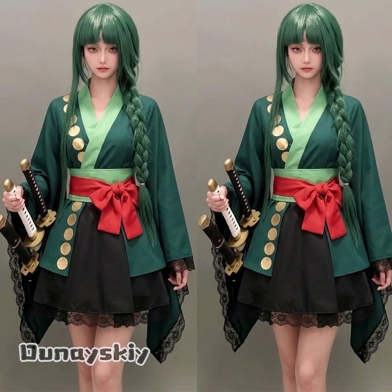 Anime Zoro Cosplay Female - 애니메이션 로로노아 조로 코스프레 의상 일본식