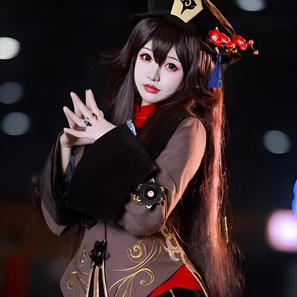 Anime Cosplay Duo - Genshin Impact Hu Tao 코스프레 가발,