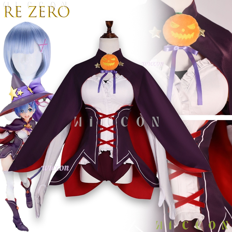 Re Zero Rem Wig - 할로윈 성인 코스프레 리프라이드 인 어
