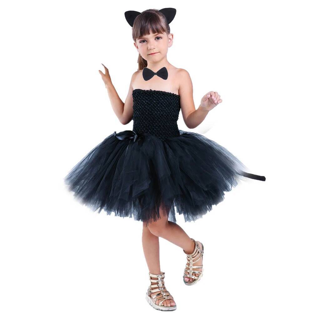 Anime Cosplay Simple - 귀여운 검은 고양이 투투 드레스 아기