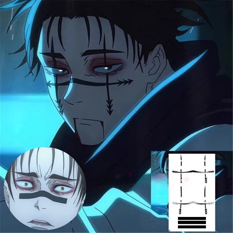 Anime Cosplay Jujutsu Kaisen - Choso 문신 스티커 애니메이션 Jujutsu Kaisen
