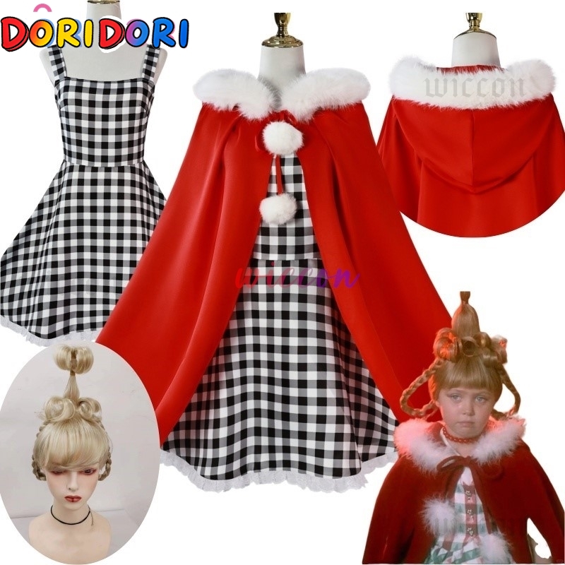 Anime Cosplay Kid - 애니메이션 신디 루 코스프레 의상 격자
