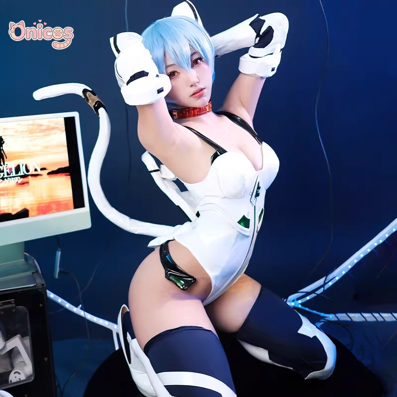 아야나미 레이 고양이 귀 애니메이션 코스프레 의상 섹시 - Anime Cosplay Girl Costume 리뷰 및 가격