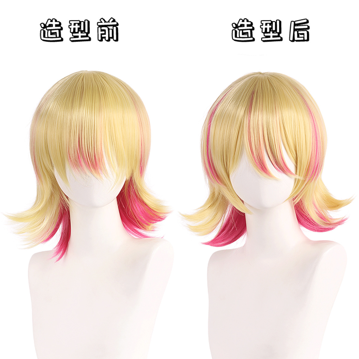 합성 코스프레 가발 짧은 금발 머리 트윈 테일 애니메이 - Anime Cosplay Duo 리뷰 및 가격