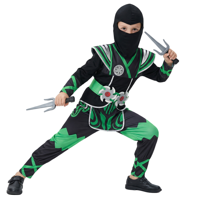 일본 닌자 의상 세트 어린이용 녹색 사무라이 드레스업  - Anime Cosplay Kid 리뷰 및 가격