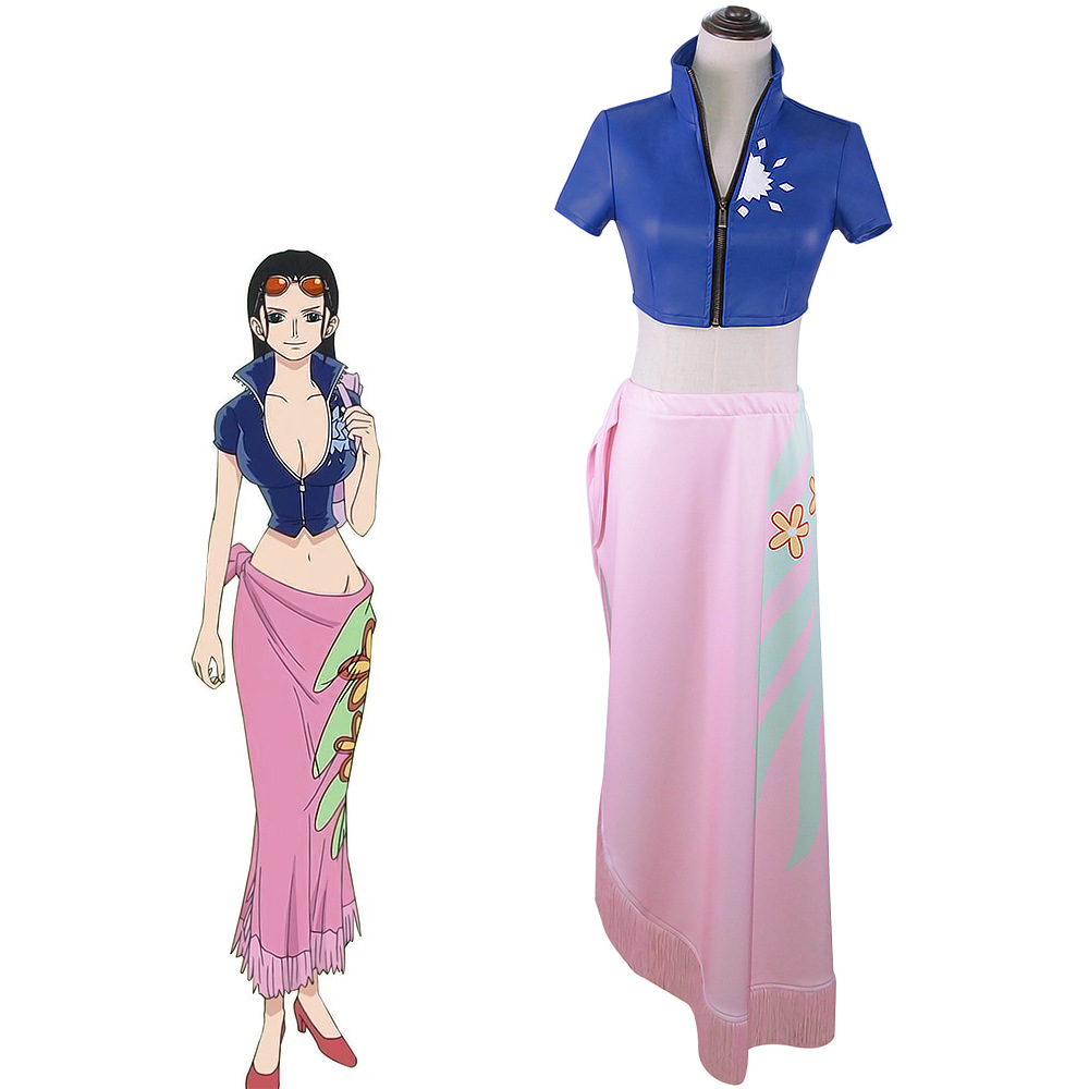 애니메이션 원피스 니코 로빈 코스프레 의상 상의와 랩  - Anime Cosplay Nico Robin 리뷰 및 가격
