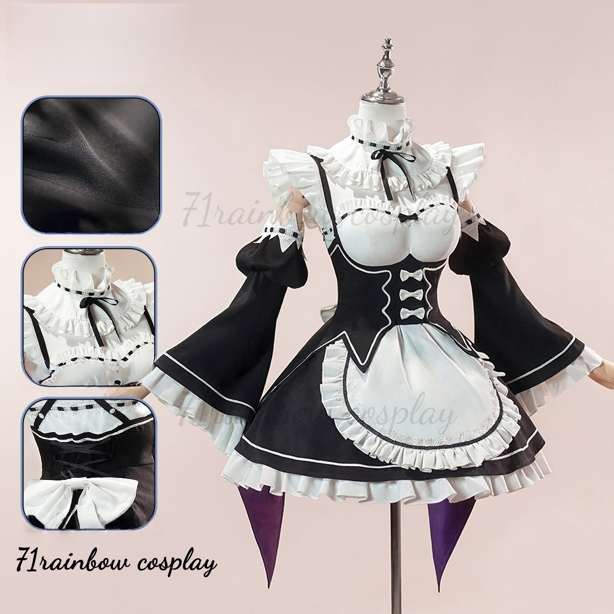 Re: 제로와 다른 세계에서의 삶 렘 메이드 코스프레  - Anime Cosplay Re Zero 리뷰 및 가격