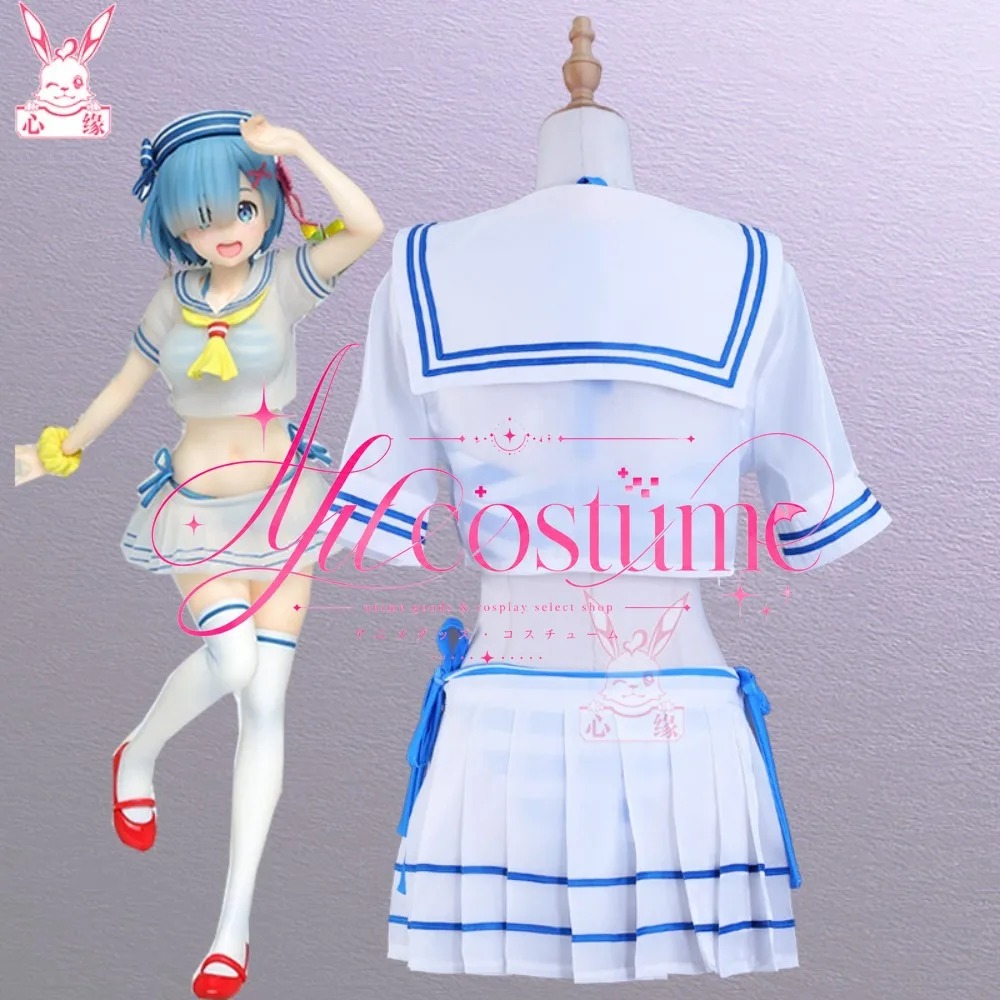 Re Zero 렘 코스프레 의상 스타일 수영복 캐릭터  - Anime Cosplay Re Zero 리뷰 및 가격