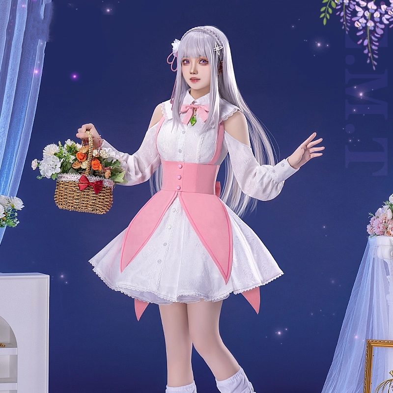Cos-Mart Re: 제로와 다른 세계에서의 삶 에밀 - Anime Cosplay Re Zero 리뷰 및 가격