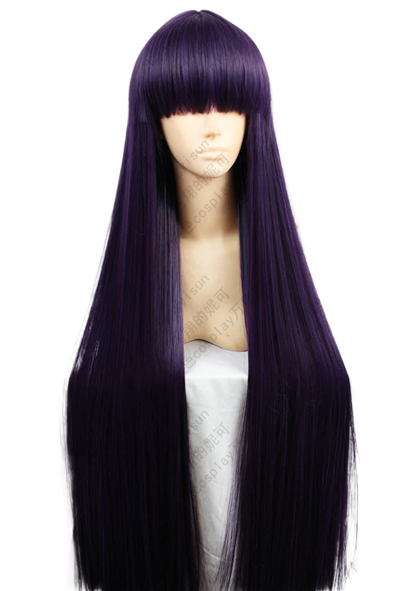 선원 화성 히노 레이 100CM 롱 스트레이트 퍼플 블 - Anime Cosplay Long Black Hair 리뷰 및 가격