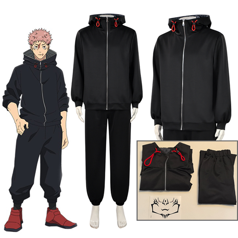 주주츠 케이센 이타도리 유지 코스프레 의상 세트 (가발 - Anime Cosplay Jujutsu Kaisen 리뷰 및 가격