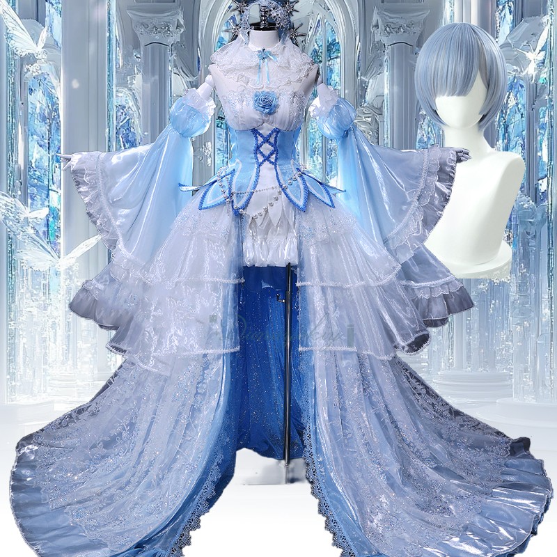 할로윈 코스튬 성인용 애니메이션 리제로 라무 화려한 유 - Re Zero Rem Wig 리뷰 및 가격